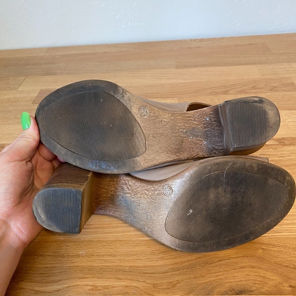 Bueno UMAY Block Heel Sandals Nude / Tan - Picture 12 of 13